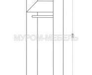 Шкаф Бергамо 1 ств., фасады МДФ в эмали Здесь изображено Шкаф Бергамо 1 ств., фасады МДФ в эмали