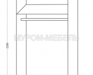 Шкаф Бергамо 2-х ств., фасады МДФ в эмали Здесь изображено Шкаф Бергамо 2-х ств., фасады МДФ в эмали
