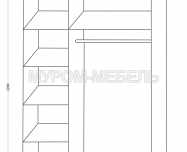 Шкаф Бергамо 3-х ств., фасады МДФ в эмали Здесь изображено Шкаф Бергамо 3-х ств., фасады МДФ в эмали