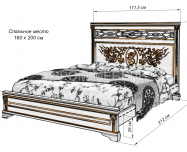 Здесь изображено Кровать Линария-тахта