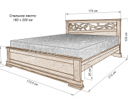 Здесь изображено Кровать Лирос