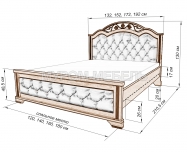 Здесь изображено Кровать Амелия с мягкой вставкой