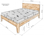 Здесь изображено Кровать Данте из берёзы