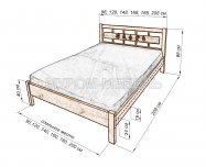 Здесь изображено Кровать Сакура с орнаментом