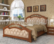Здесь изображено Кровать Амелия LUX с мягкой вставкой