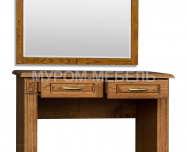 Здесь изображено Письменный стол Флоренция 2 ящика с зеркалом