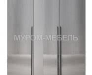 Здесь изображено Шкаф Бергамо 3-х ств., фасады МДФ в эмали