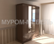 Здесь изображено Шкаф четырехстворчатый с нижней антресолью из серии 
