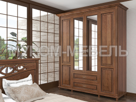Здесь изображено Шкаф 4-х створчатый Мелиса