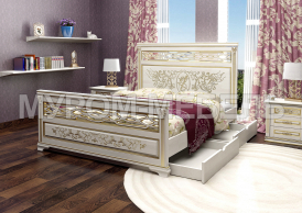 Здесь изображено Кровать Линария-2 из березы