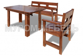 Здесь изображено Набор мебели для веранд и террас Русич