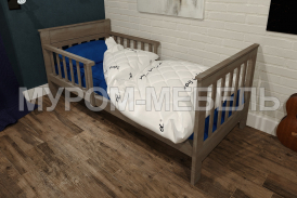 Здесь изображено Кровать детская Картеж из сосны