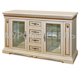 Здесь изображено Тумба ТВ Милано-3 (сосна, резьба береза)