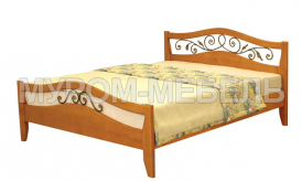 Здесь изображено Кровать Алиса (ковка) из сосны