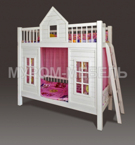 Здесь изображено Кровать Кастел из сосны