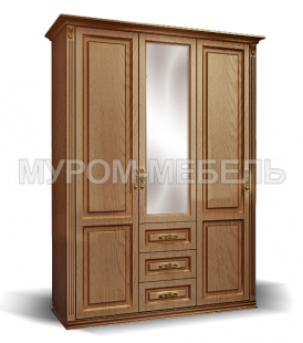 Шкаф 3-створчатый из сосны из серии  Здесь изображено Шкаф 3-створчатый из сосны из серии