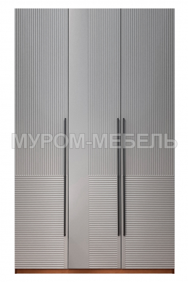 Здесь изображено Шкаф Бергамо 3-х ств., фасады МДФ в эмали